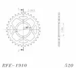 Supersprox / JT Teräs takaratas 1910.32 - Duell MP varaosat ja tarvikkeet - 119704 - 1