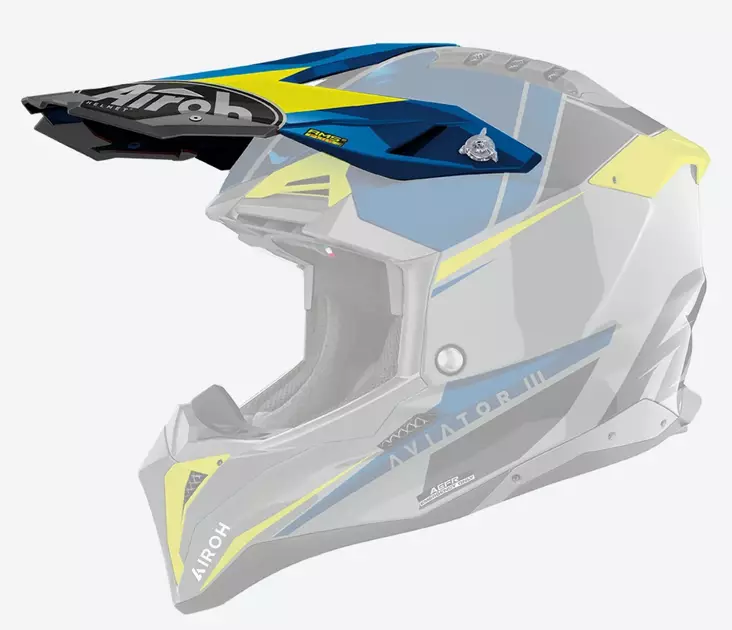 Airoh Aviator 3 Peak Push Blue Gloss - Duell ajovarusteet - 59935 - 1