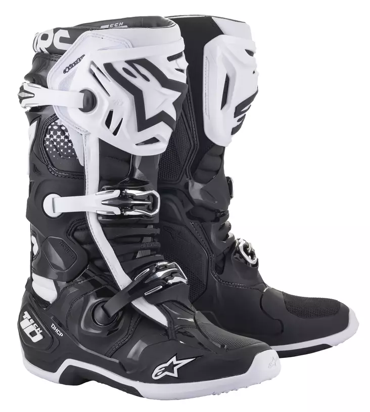 Alpinestars Ajosaapas Tech 10 Musta/Valkoinen 43 (9) - Duell ajovarusteet - 39815 - 1