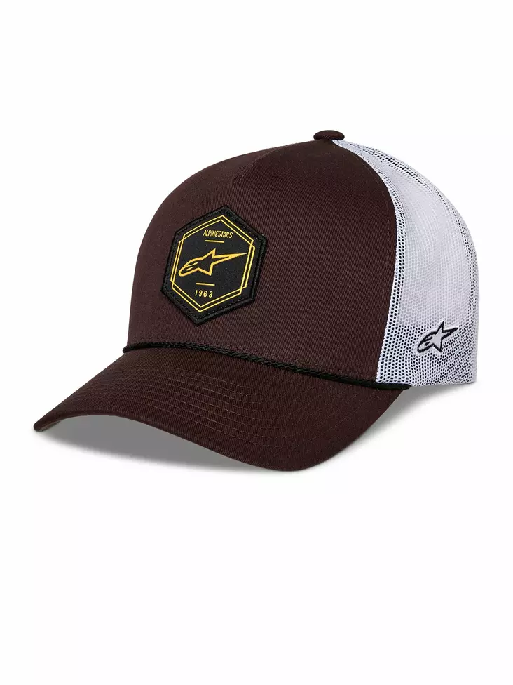 Alpinestars Lippis Hexeon Trucker Snapback Brown/Valkoinen One Size - Duell ajovarusteet - 35705 - 1