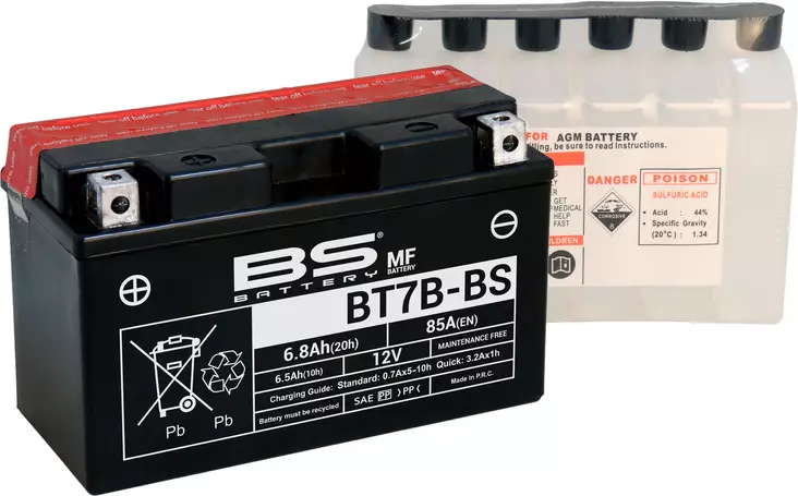 BS Battery BT7B-BS MF (cp) Maintenance Free - Duell muut varaosat ja tarvikkeet - 131775 - 1