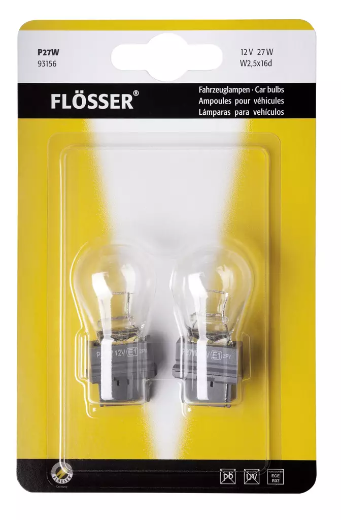 Flösser Polttimo 12V27W 2.5x16d P27W Blister Polaris - Duell muut varaosat ja tarvikkeet - 137075 - 1