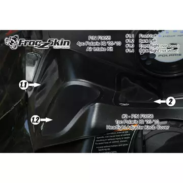 Frogzskin Polaris IQ Big Air Intake Vent Kit (except 08 700/800 RMK) 2005-08 - Duell MK varaosat ja tarvikkeet - 24925 - 1