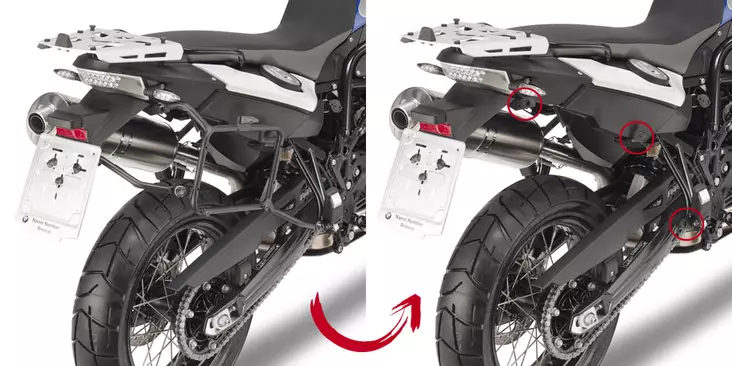 Givi Rapid release tubular side-case holder for MONOKEY® cases BMW - Duell MP varaosat ja tarvikkeet - 102985 - 1