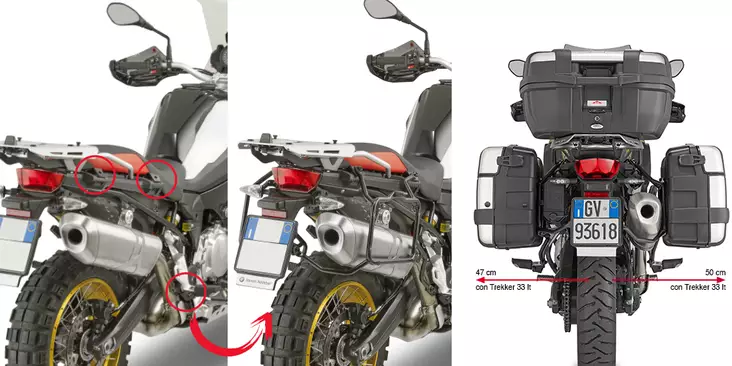 GIVI TUB.PANN.HOLDER BMW F850GS '18 - Duell MP varaosat ja tarvikkeet - 102695 - 1