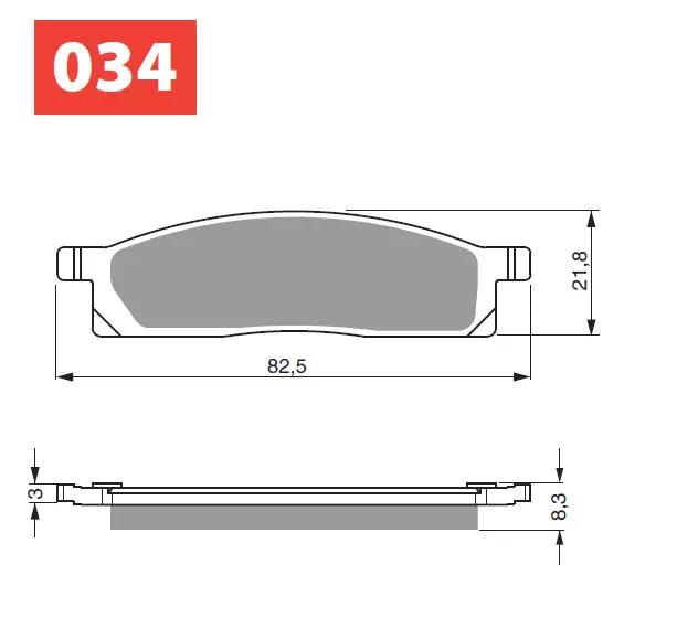 GOLDFREN Jarrupalat 034 Ceramic Carbon S33 - Duell MP varaosat ja tarvikkeet - 68165 - 1