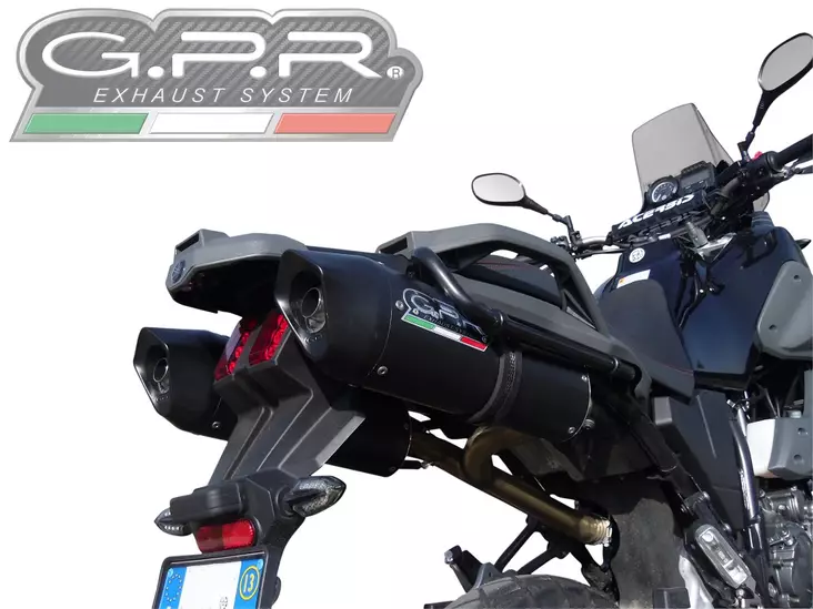 GPR Yamaha Xt 660 Z Teneré 2008/16 Pair EC-Approv. slip-on exhaust Furore Nero - Duell MP varaosat ja tarvikkeet - 105395 - 1
