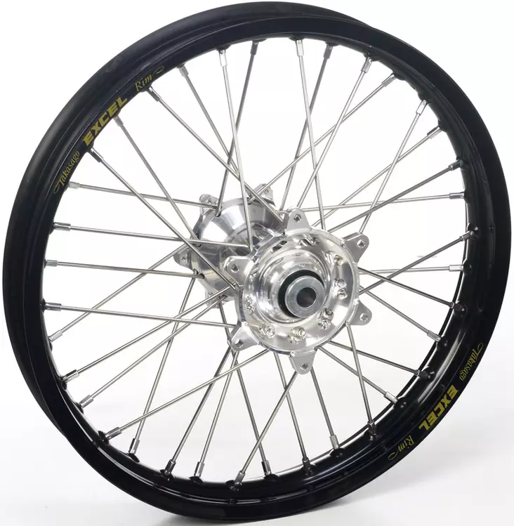 Haan wheel 19-2,15 KTM ALL SX-F 23-.. BLACK RIM/SILVER HUB 22MM - Duell MP varaosat ja tarvikkeet - 63945 - 1