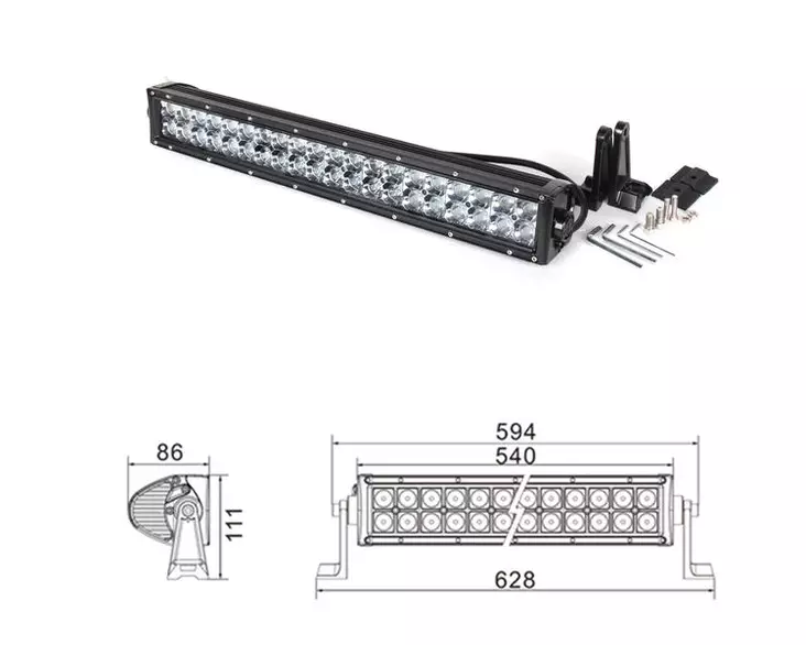 Kinwons Led Kaukovalopaneeli 10-32V 120W - Duell ATV varaosat ja tarvikkeet - 138345 - 1