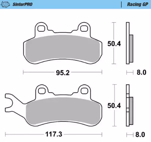 Motomaster Brake pads Racing GP: ATV/UTV - Duell MP varaosat ja tarvikkeet - 120175 - 1
