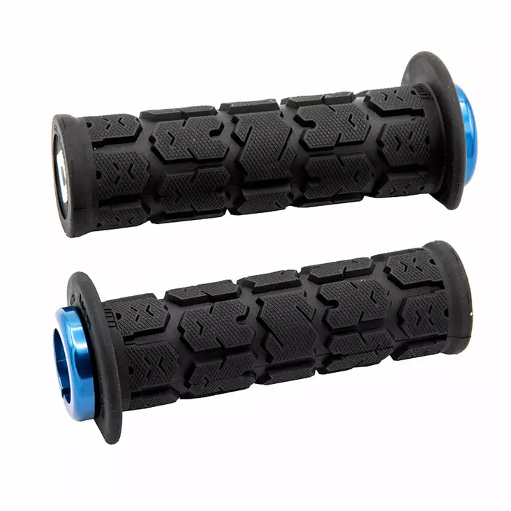 ODI (Single-Clamp) GRIPS ROGUE ATV/PWC - V2.1 L/O 125mm ¾ Flg Black w/Blue Clam - Duell MP varaosat ja tarvikkeet - 53975 - 1