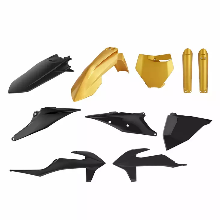 Polisport full kit KTM SX/SXF(19-22) GOLD/BLACK (1) - Duell MP varaosat ja tarvikkeet - 129215 - 1