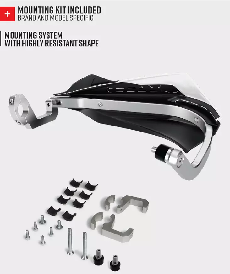Polisport Handguard w/ metal bar Trail Blazer WH/BK XL750 Transalp - Duell MP varaosat ja tarvikkeet - 131015 - 1