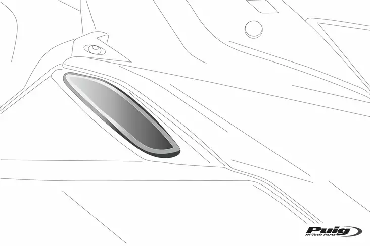 Puig Back Mirror Adapter Tmax 560 20' C/Black - Duell MP varaosat ja tarvikkeet - 94145 - 1