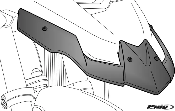 Puig Beak Extender For Yamaha Tenere 700 19'- C/Matt Bl - Duell MP varaosat ja tarvikkeet - 94205 - 1