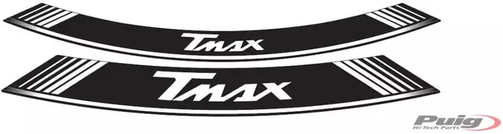 Puig Kit 8 Rim Strips T-Max C/White - Duell MP varaosat ja tarvikkeet - 92375 - 1