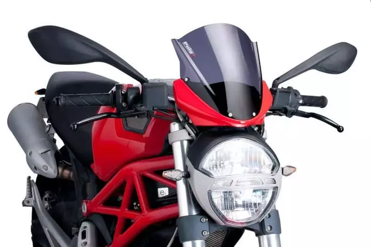 Puig Racing Screen Semic.Orig.Monster 696/796/1100 Dark - Duell MP varaosat ja tarvikkeet - 92465 - 1