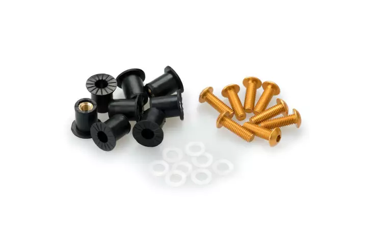 Puig Screw Kit whit silentblocks C/Yellow - Duell MP varaosat ja tarvikkeet - 99335 - 1