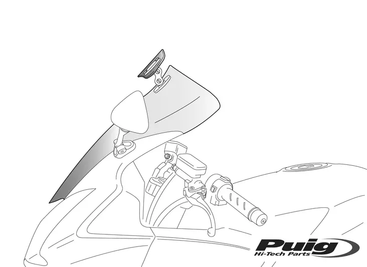 Puig Touring Screen Con Visera Ktm 1290 Superduke Gt - Duell MP varaosat ja tarvikkeet - 95045 - 1