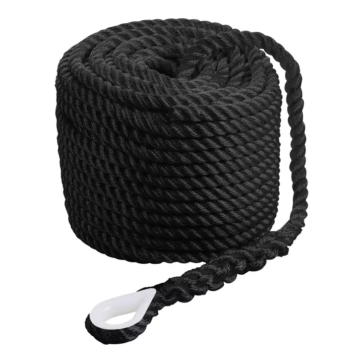 Qvarken Ankkuriköysi Classic koussilla 14mm 40m musta - Duell venetarvikkeet - 139395 - 1