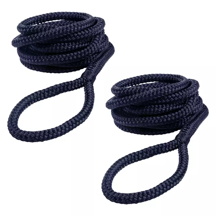 Qvarken Lepuuttajaköysi 10mm 2m navy sin 2kpl - Duell venetarvikkeet - 139185 - 1