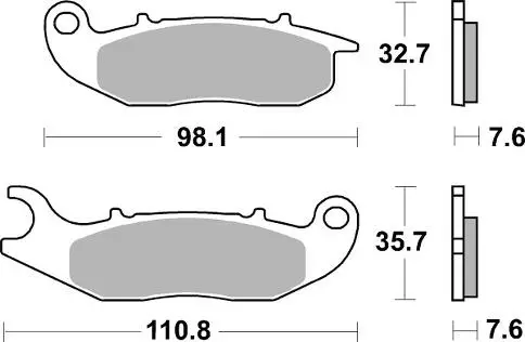 Sbs Jarrupalat Sintered Offroad - Duell MP varaosat ja tarvikkeet - 123185 - 1