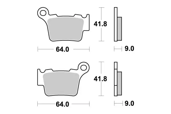 Sbs Jarrupalat Sintered Offroad - Duell MP varaosat ja tarvikkeet - 123895 - 1