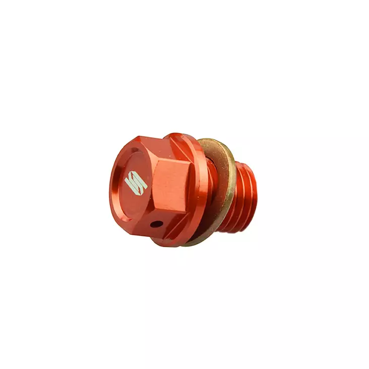 Scar Magnetic Oil Drain Plug - KTM / Husqvarna / Gasgas - Orange color - Duell MP varaosat ja tarvikkeet - 75255 - 1