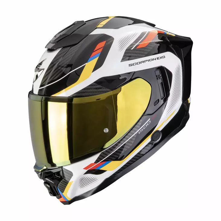 SCORPION Helmet EXO-1500 AIR SLEEK White-Blue-Yellow, S - Duell ajovarusteet - 49835 - 1
