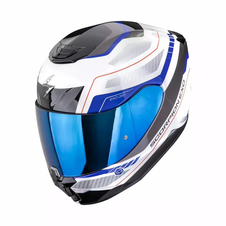 SCORPION Helmet EXO-391 LEO White-Blue, XL - Duell ajovarusteet - 49355 - 1