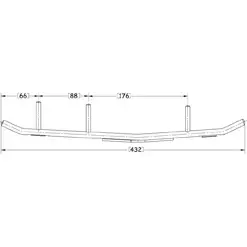 Sno-X Ripper Four Ohjausrauta pari 4" Kovametalli - Duell MK varaosat ja tarvikkeet - 23035 - 1