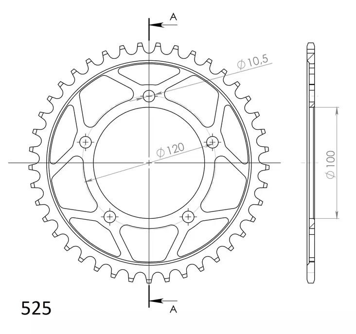 Supersprox Teräs takaratas 702.42 - Duell MP varaosat ja tarvikkeet - 119365 - 1