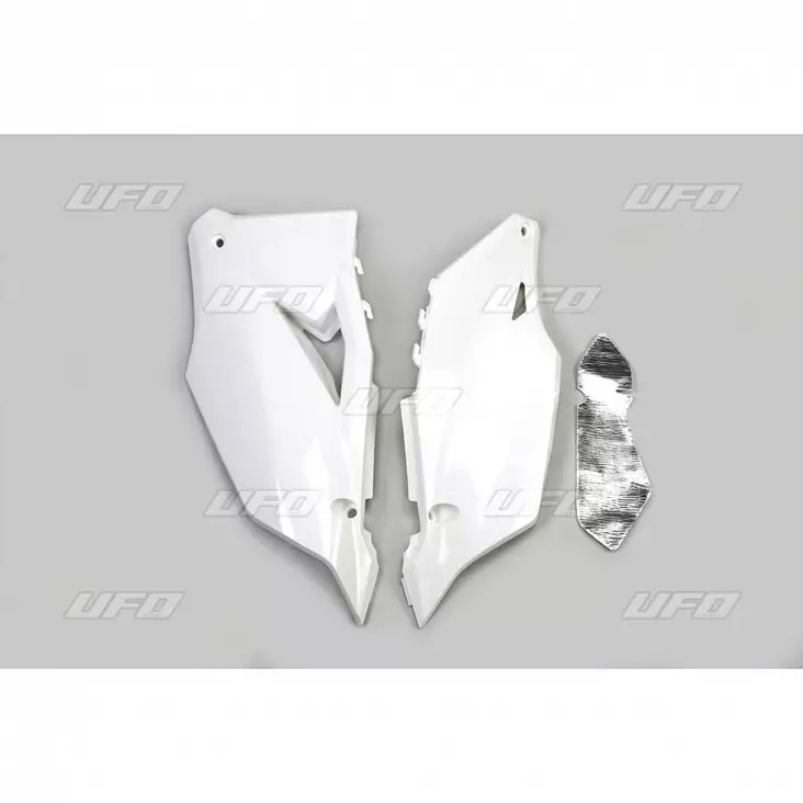 UFO Side panels KX250F 21-24 KX450F 19-23 White 047 - Duell MP varaosat ja tarvikkeet - 48865 - 1