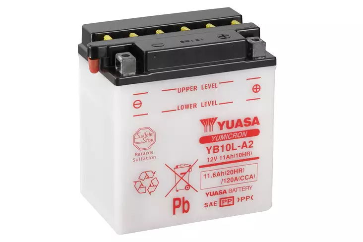 Yuasa akku YB10L-A2 (cp) Happopatruuna mukana (4) - Duell muut varaosat ja tarvikkeet - 131625 - 1
