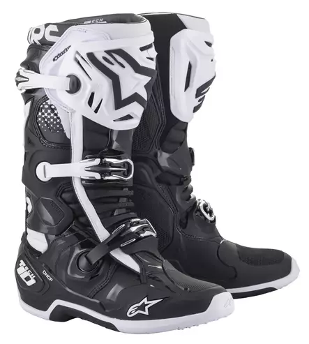 Alpinestars Ajosaapas Tech 10 Musta/Valkoinen 43 (9) - Duell ajovarusteet - 39815 - 1