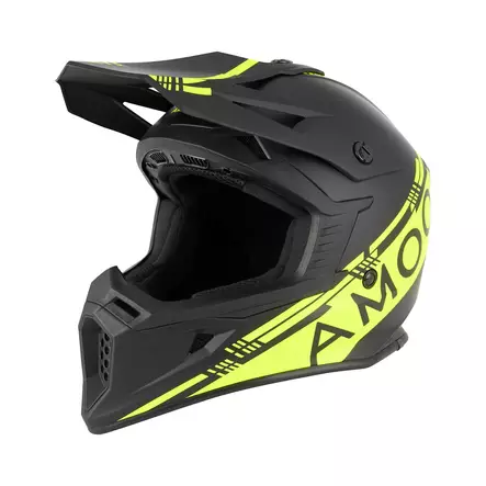 AMOQ Meteor V2 Kypärä Musta/HiVis, S - Duell ajovarusteet - 52155 - 1
