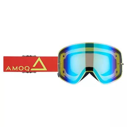 AMOQ Vision Magnetic Crossilasit Red-HiVis - Gold Mirror - Duell ajovarusteet - 52525 - 1