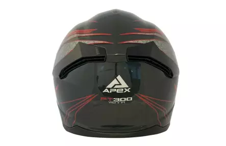 APEX Kypärä FT300 Vienna harmaa/punainen/musta 3XL - Duell ajovarusteet - 33255 - 1