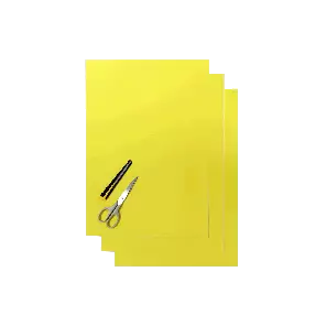 Blackbird Numerokilven tarra-arkki neon keltainen 47x33cm (3kpl) - Duell MP varaosat ja tarvikkeet - 87135 - 1
