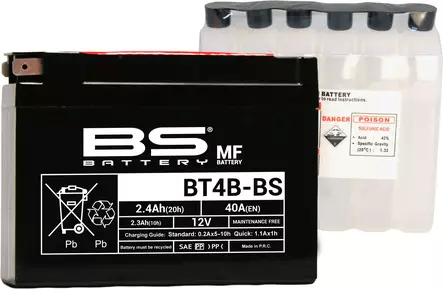 BS Battery BT4B-BS MF (cp) Maintenance Free - Duell muut varaosat ja tarvikkeet - 132045 - 1
