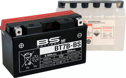 BS Battery BT7B-BS MF (cp) Maintenance Free - Duell muut varaosat ja tarvikkeet - 131775 - 1
