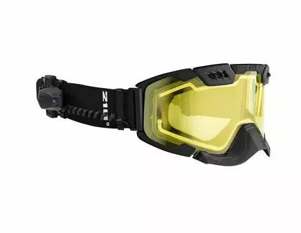CKX Sähkö Ajolasit 210° Airflow matta musta/keltainen linssi - Duell ajovarusteet - 58605 - 1