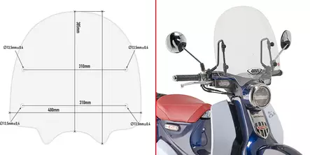 Givi Specific fitting kit for 1168A Honda Super Cub C125 (18) - Duell MP varaosat ja tarvikkeet - 100525 - 1