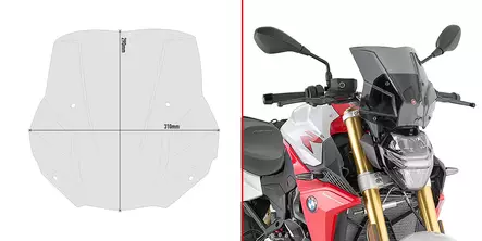 GIVI SPECIFIC SCREEN FUMEE BMW F900R 2020- - Duell MP varaosat ja tarvikkeet - 100865 - 1