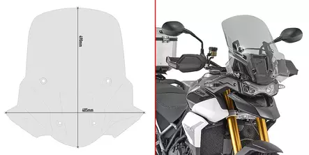 GIVI SPOILER T.TIGER 900 2020 FUME' - Duell MP varaosat ja tarvikkeet - 100115 - 1