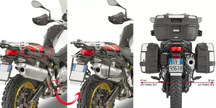 GIVI TUB.PANN.HOLDER BMW F850GS '18 - Duell MP varaosat ja tarvikkeet - 102695 - 1