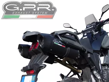 GPR Yamaha Xt 660 Z Teneré 2008/16 Pair EC-Approv. slip-on exhaust Furore Nero - Duell MP varaosat ja tarvikkeet - 105395 - 1
