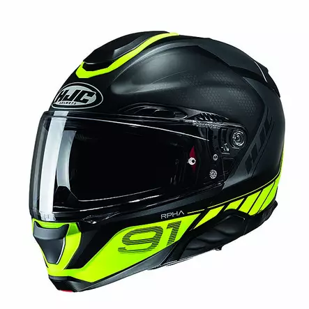 HJC Kypärä RPHA 91 Rafino Musta/Fluo Keltainen MC3HSF, 57-58cm M - Duell ajovarusteet - 57005 - 1
