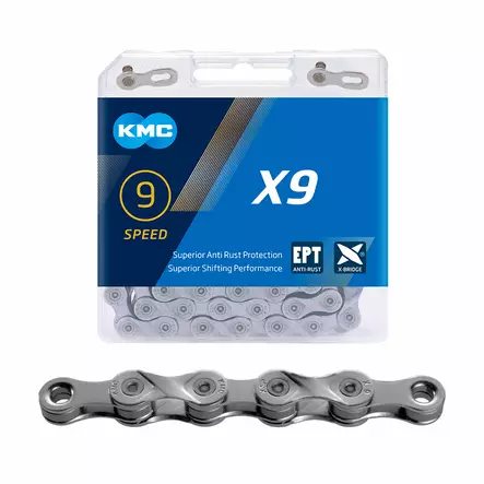 Ketju 9-v KMC X9 EPT 1/2 x 11/128" Ruostumaton 114L - Duell polkupyörien varaosat ja tarvikkeet - 8225 - 1