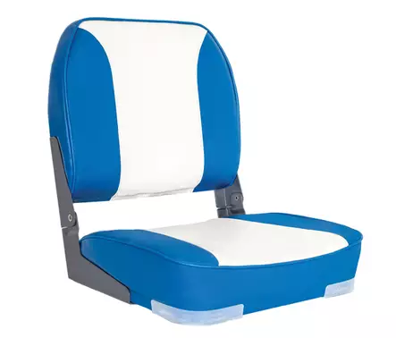 OS DELUXE FOLD DOWN SEAT UPHOLSTERED BLUE/WHITE - Duell venetarvikkeet - 132395 - 1